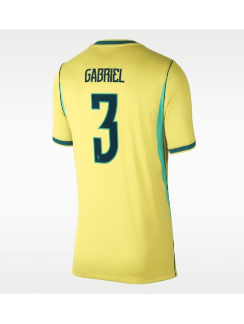 Zenske Futbalové oblečenie Brazília Gabriel Magalhaes #3 MS 2026 Krátky Rukáv - Domáci Zenske Futbalové oblečenie Brazília Gabriel Magalhaes #3 MS 2026 Krátky Rukáv - Domáci